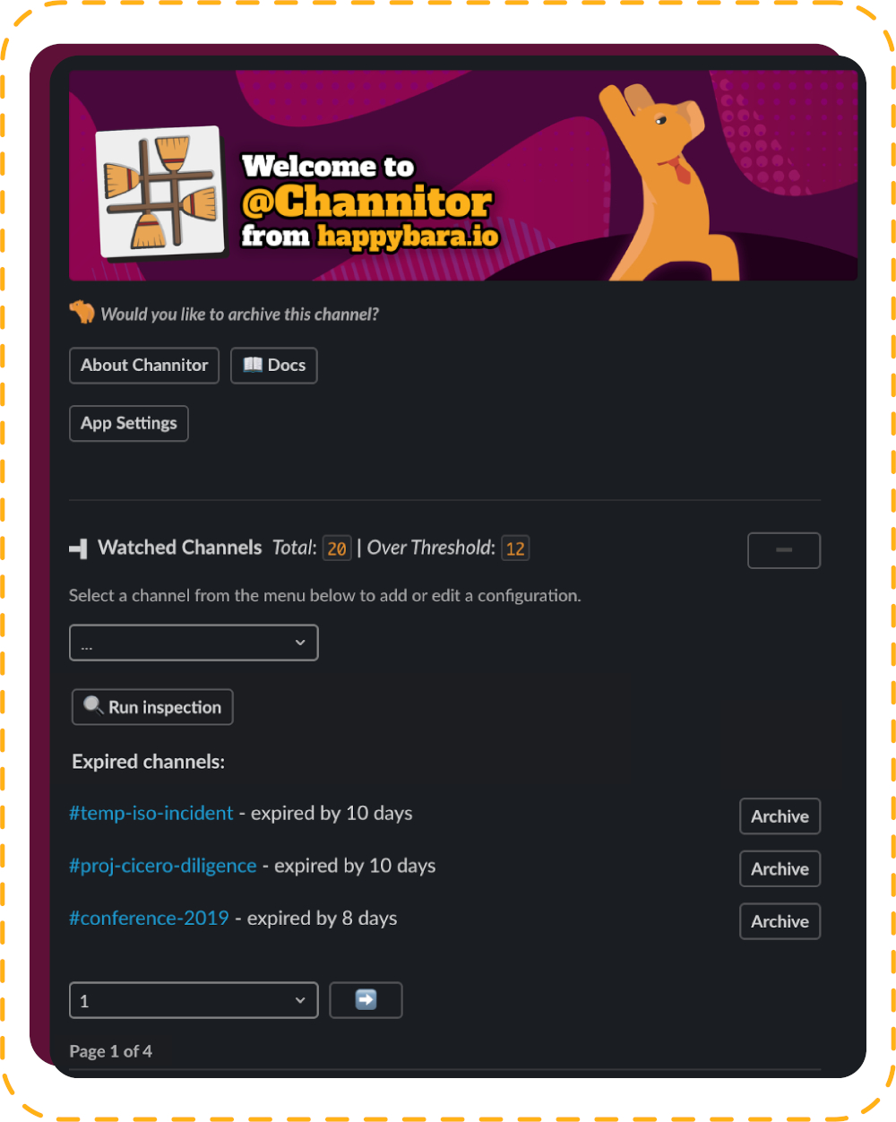 manage slack channels