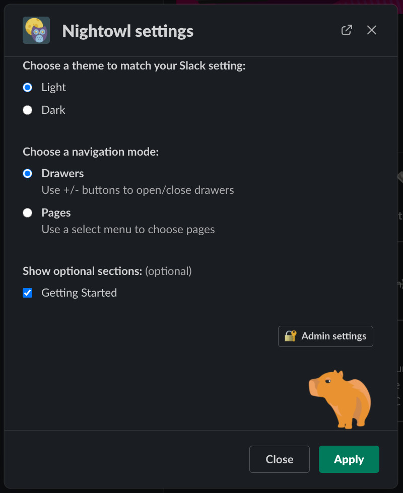 slack app settings